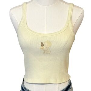 Brandy Melville Butter Yellow Butterfly Baby Tank
